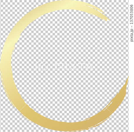 Gold brush. Hand draw circle 137053806