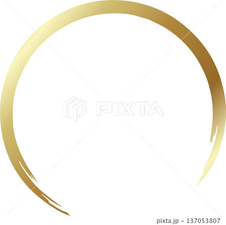 Gold brush. Hand draw circle 137053807