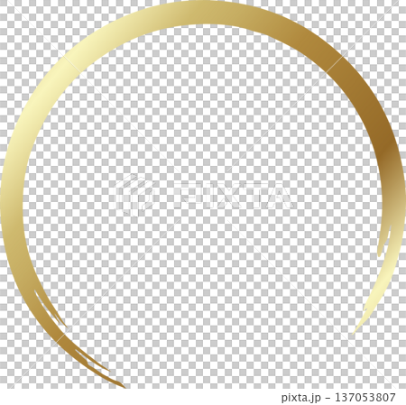 Gold brush. Hand draw circle 137053807