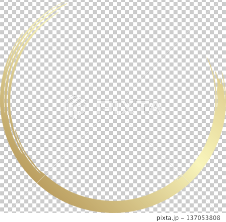 Gold brush. Hand draw circle 137053808