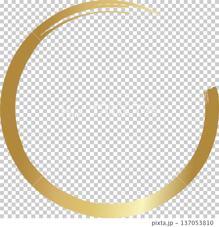 Gold brush. Hand draw circle Gold brush. Hand draw circle 137053810