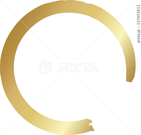 Gold brush. Hand draw circle 137053811