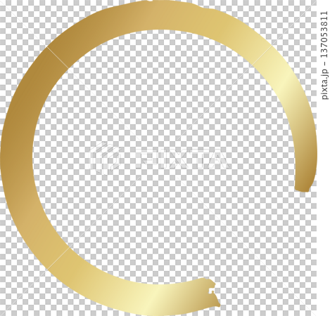 Gold brush. Hand draw circle 137053811