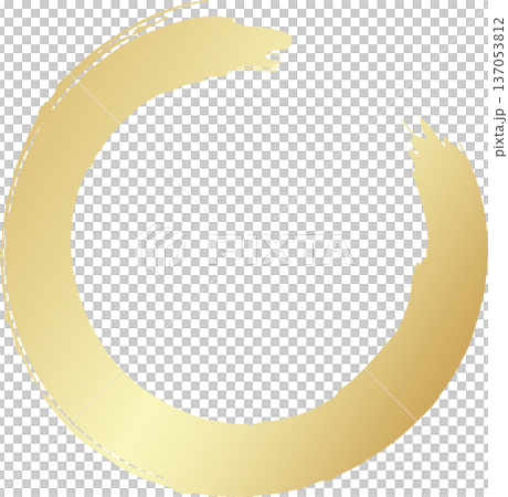 Gold brush. Hand draw circle Gold brush. Hand draw circle 137053812