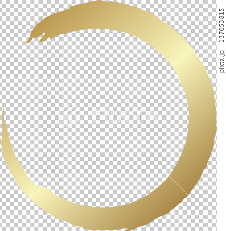 Gold brush. Hand draw circle Gold brush. Hand draw circle 137053815