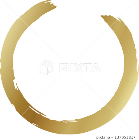 Gold brush. Hand draw circle 137053817