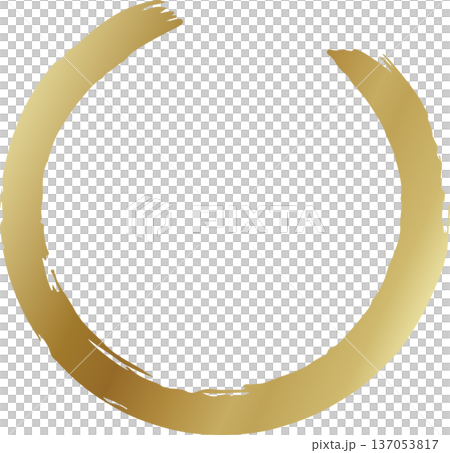 Gold brush. Hand draw circle 137053817