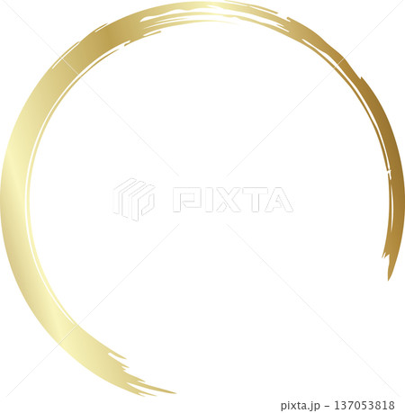 Gold brush. Hand draw circle 137053818
