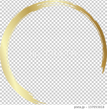 Gold brush. Hand draw circle Gold brush. Hand draw circle 137053818