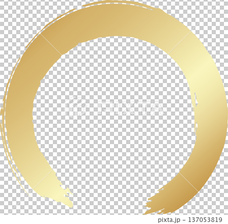 Gold brush. Hand draw circle Gold brush. Hand draw circle 137053819