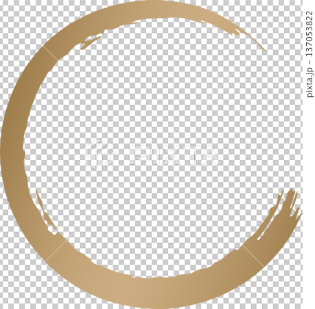 Gold brush. Hand draw circle 137053822