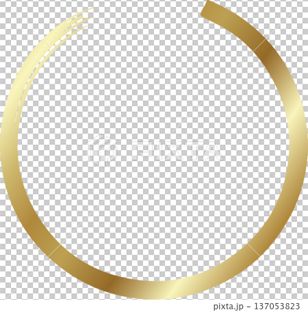 Gold brush. Hand draw circle Gold brush. Hand draw circle 137053823