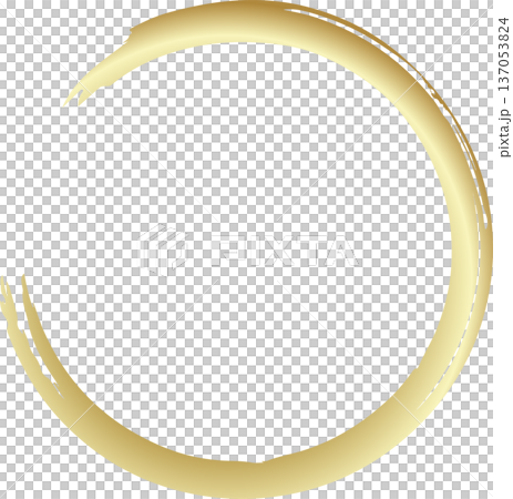 Gold brush. Hand draw circle Gold brush. Hand draw circle 137053824