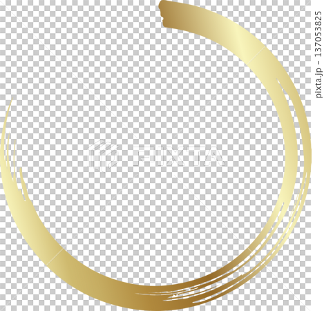 Gold brush. Hand draw circle Gold brush. Hand draw circle 137053825