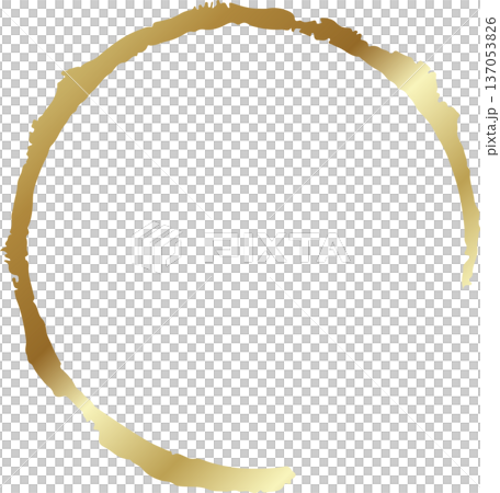 Gold brush. Hand draw circle Gold brush. Hand draw circle 137053826