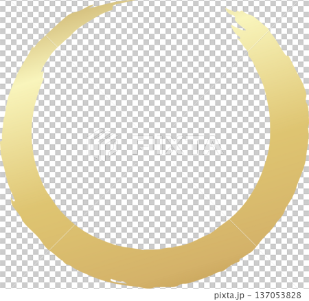 Gold brush. Hand draw circle 137053828