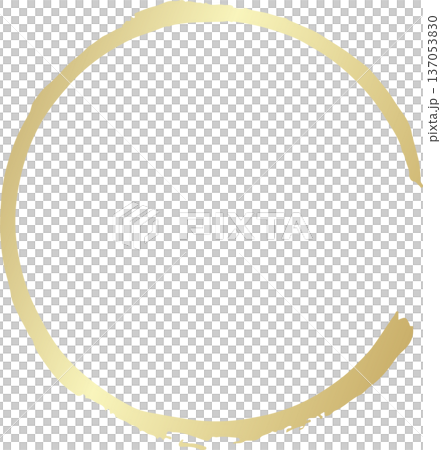 Gold brush. Hand draw circle 137053830