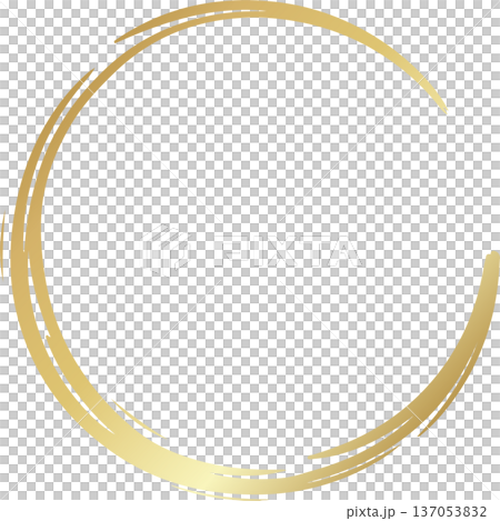 Gold brush. Hand draw circle Gold brush. Hand draw circle 137053832