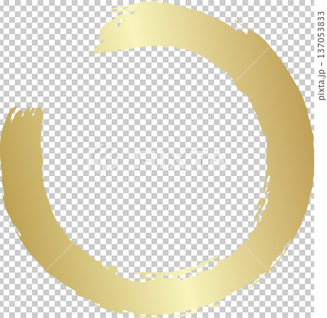 Gold brush. Hand draw circle Gold brush. Hand draw circle 137053833