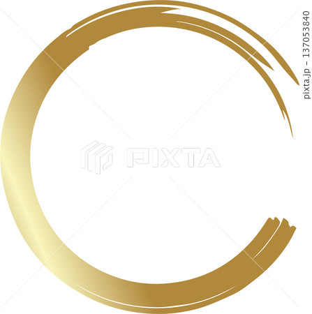 Gold brush. Hand draw circle Gold brush. Hand draw circle 137053840