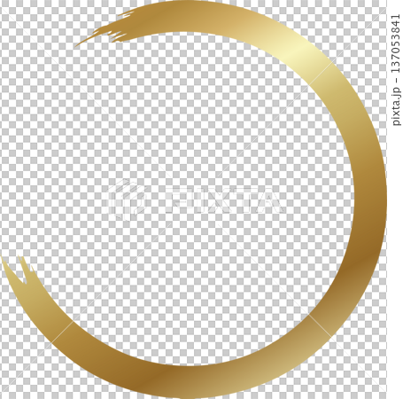 Gold brush. Hand draw circle Gold brush. Hand draw circle 137053841