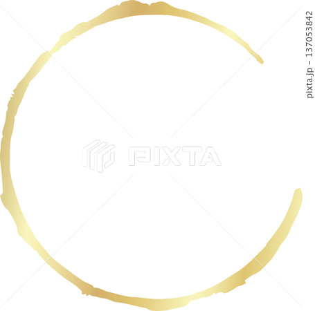 Gold brush. Hand draw circle 137053842