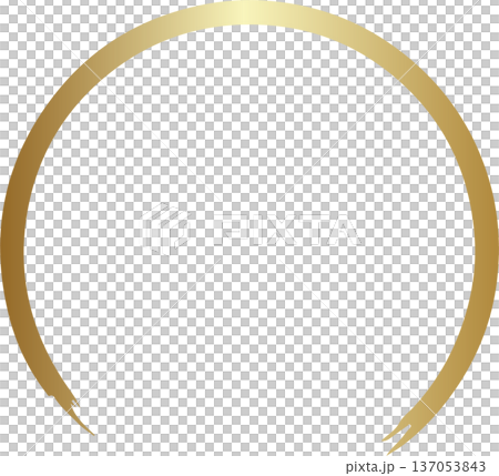 Gold brush. Hand draw circle Gold brush. Hand draw circle 137053843
