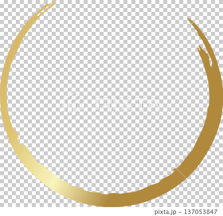 Gold brush. Hand draw circle Gold brush. Hand draw circle 137053847