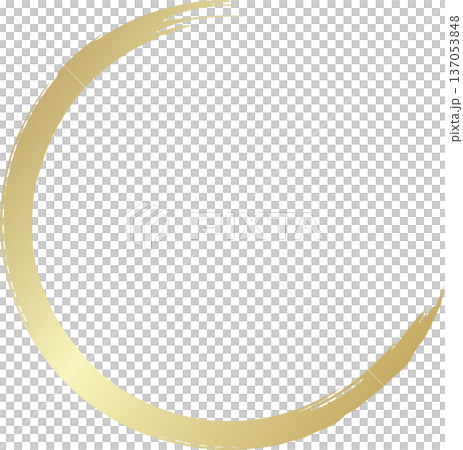 Gold brush. Hand draw circle Gold brush. Hand draw circle 137053848