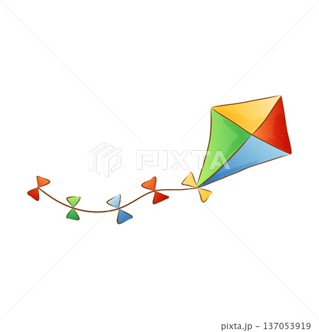 Colorful isolated vector illustration of a kite 137053919