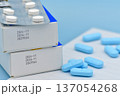 Manufacturing date and expiry date on some pharmaceutical packaging. 137054268