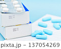 Manufacturing date and expiry date on some pharmaceutical packaging. 137054269