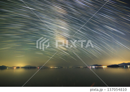 瀬戸内 初夏の星景色 星の軌跡 瀬戸内 初夏の星景色 星の軌跡 137054810