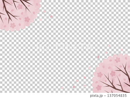 桜の対角線フレーム 花びら舞う春の背景 バナー・SNS向け素材 桜の対角線フレーム 花びら舞う春の背景 バナー・SNS向け素材 137054835