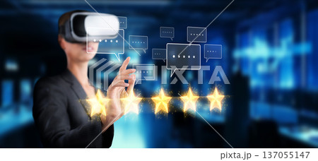 Virtual Reality User Engaging with Online Feedback and Ratings for Business Services in Modern Digital Environment XDMCP 137055147