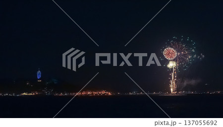 江の島シーキャンドルと花火 鎌倉 江の島シーキャンドルと花火 鎌倉 137055692