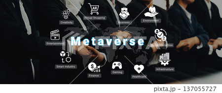 Metaverse ecosystem and digital interaction network concept Parse 137055727