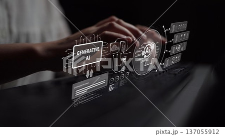 AI Brain Processing Data with Generative Artificial Intelligence Concept Muxer AI Brain Processing Data with Generative Artificial Intelligence Concept Muxer 137055912