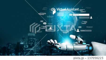 AI Brain Processing Data with Generative Artificial Intelligence Concept Vouch 137056223