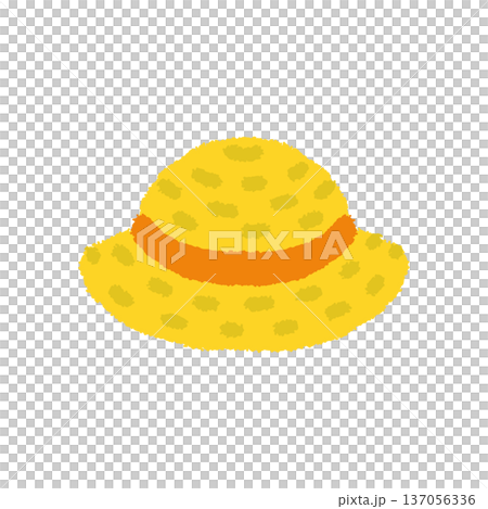 Straw hat illustration summer hand drawn simple 137056336