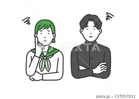 困る,学生男女 137057031