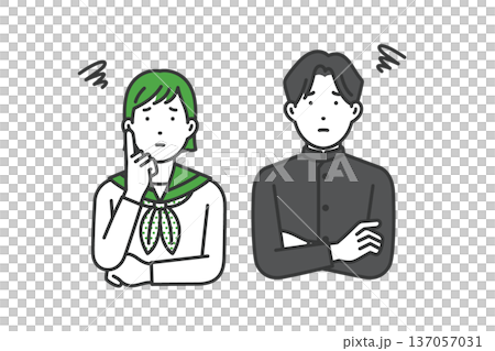 困る,学生男女 137057031