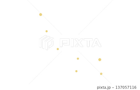 こぐま座のイラスト（ゴールド色で星のみ、連結線なし） 137057116