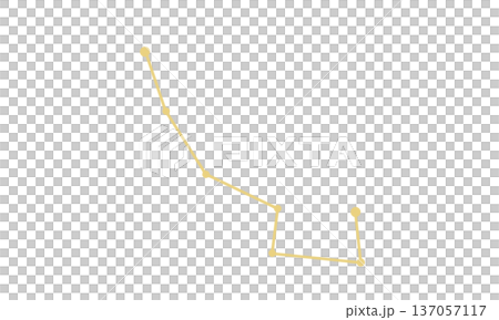 こぐま座の星座線（ゴールド色） 137057117