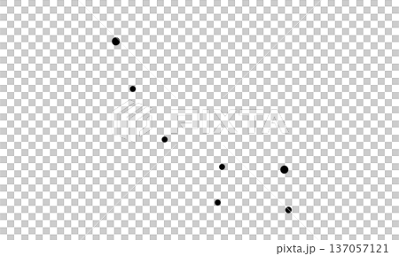 Illustration of Ursa Minor (black stars only, no connecting lines) 137057121