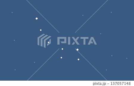 星空に浮かぶこぐま座のイラスト（星のみで連結線なし） 137057148