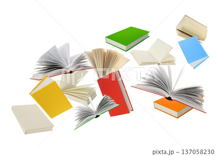 Books of various colors are shown open and closed, PNG Books of various colors are shown open and closed, PNG 137058230