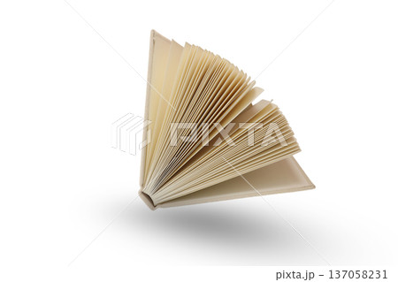 Open book on a white background for planning, PNG 137058231