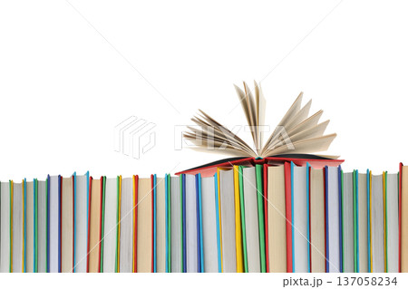 Books stacked, one open for reading, PNG Books stacked, one open for reading, PNG 137058234
