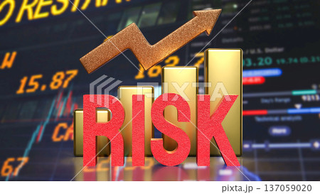 Stock Market Risk and Growth Investment Concept 3d Render. Stock Market Risk and Growth Investment Concept 3d Render. 137059020